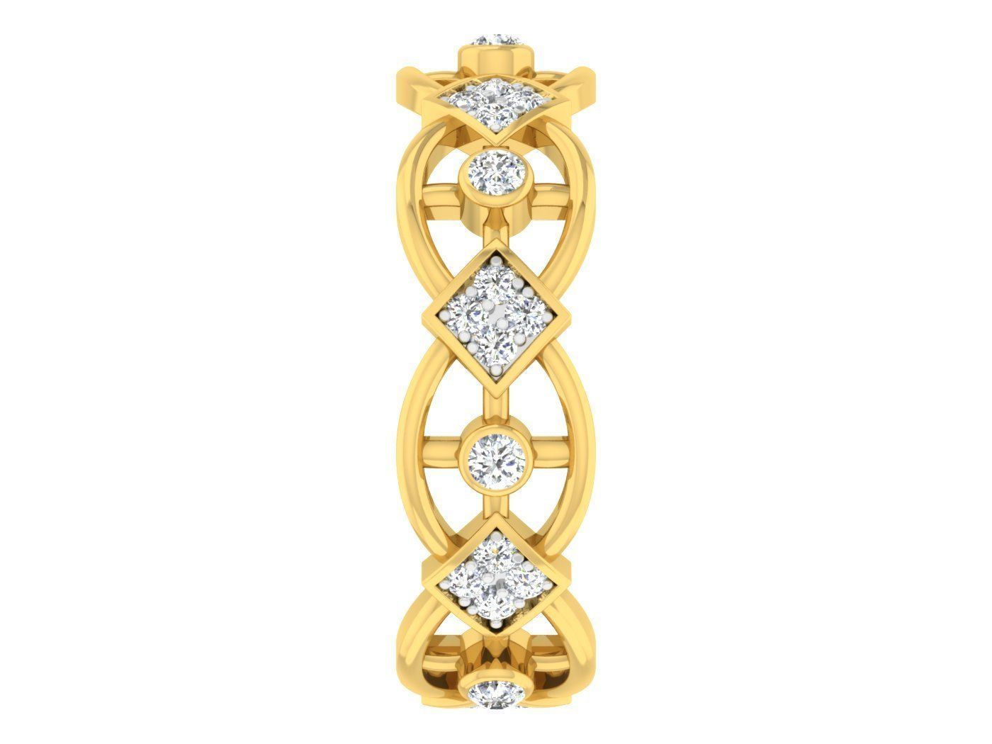  Women Band Ring 3dm stl render detail model view 3D print model_2