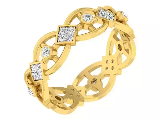  Women Band Ring 3dm stl render detail model view 3D print model