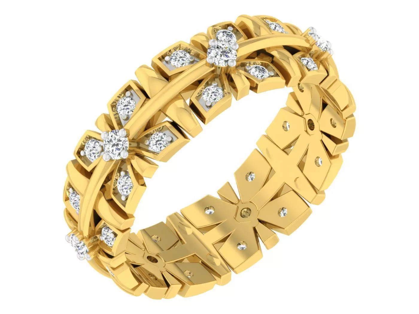  Women Band Ring 3dm stl render detail model view 3D print model_0