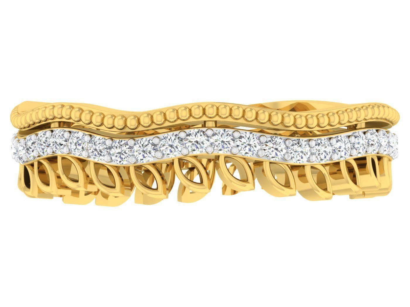  Women Band Ring 3dm stl render detail model view 3D print model_3