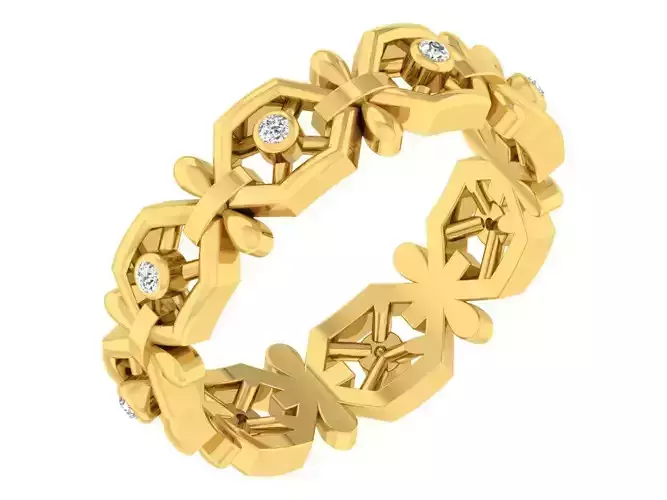 Women Band Ring 3dm stl render detail model view 3D print model