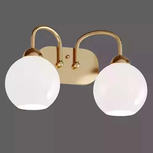 Carisa Collection 2 Light  Vintage Gold Bath Light