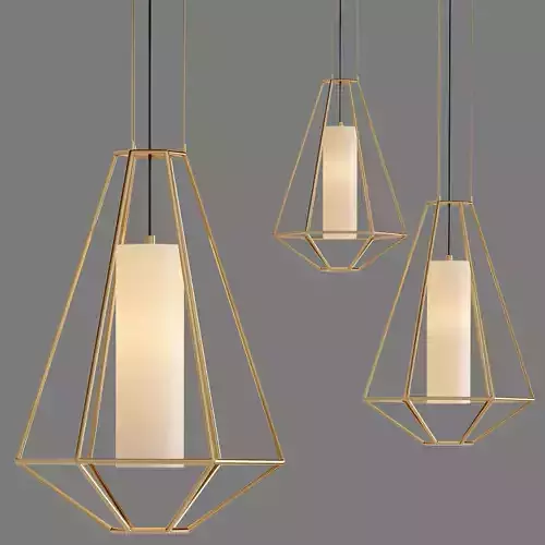 Silhouette 1 Light Gold Leaf Pendant