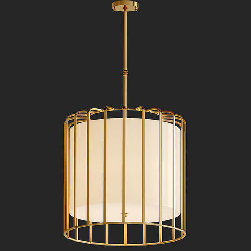 Sprocket 9 Light Matte Gold Pendant 3D model