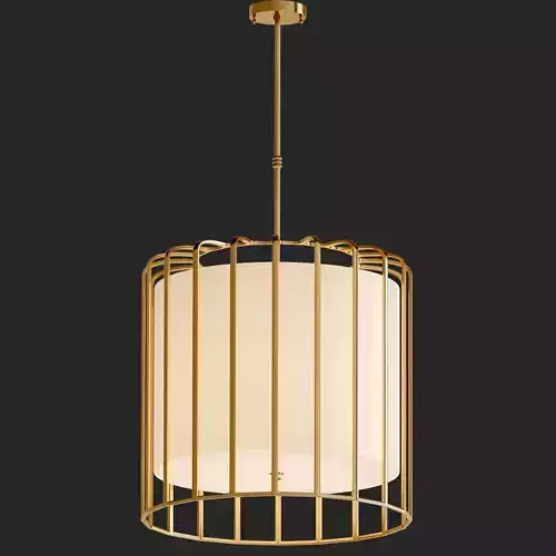 Sprocket 9 Light Matte Gold Pendant 3D model