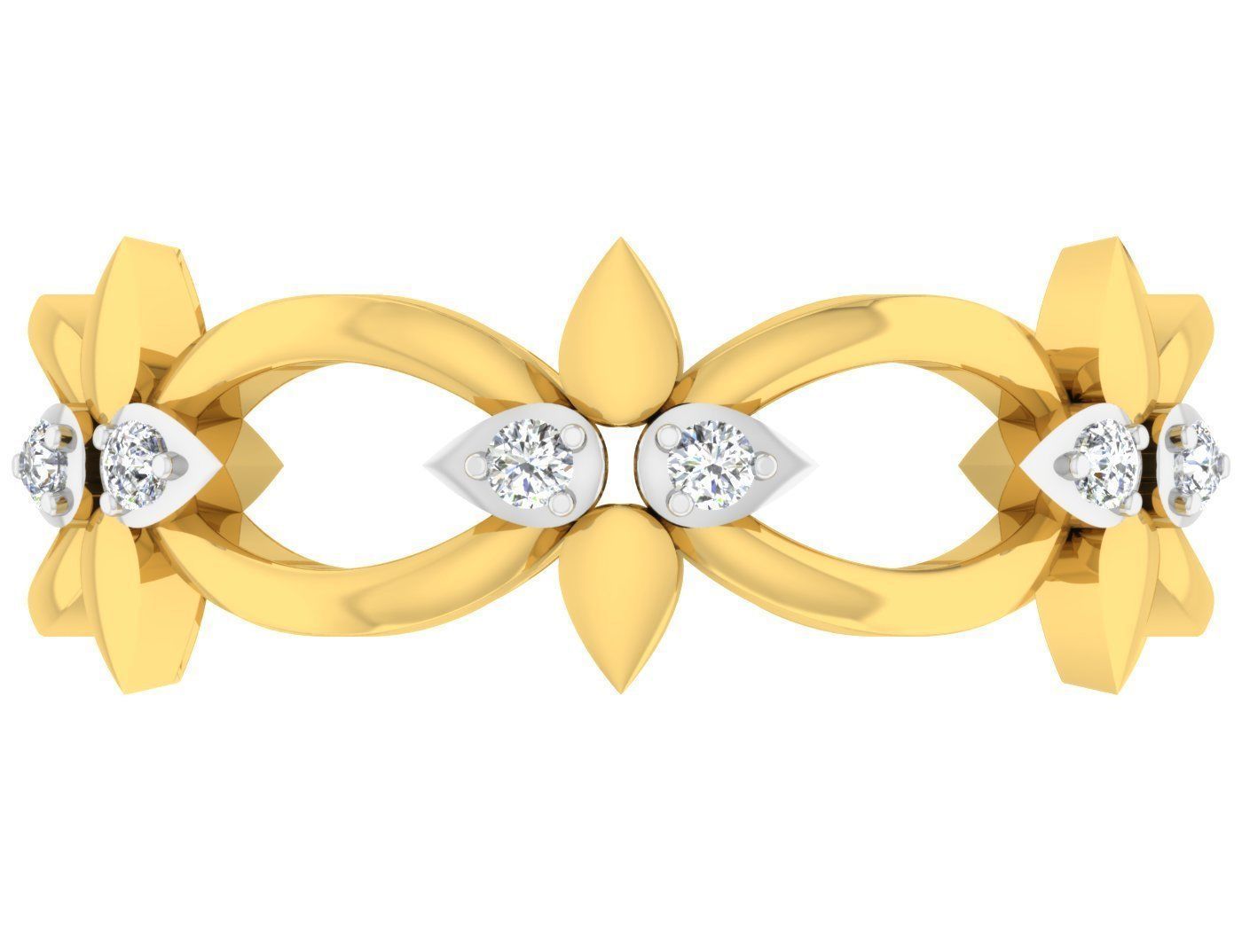  Women Band Ring 3dm stl render detail model view 3D print model_3