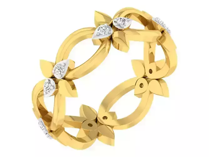  Women Band Ring 3dm stl render detail model view 3D print model