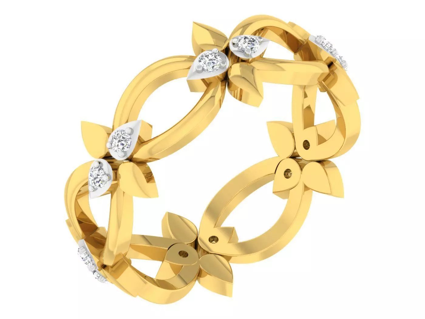  Women Band Ring 3dm stl render detail model view 3D print model_0