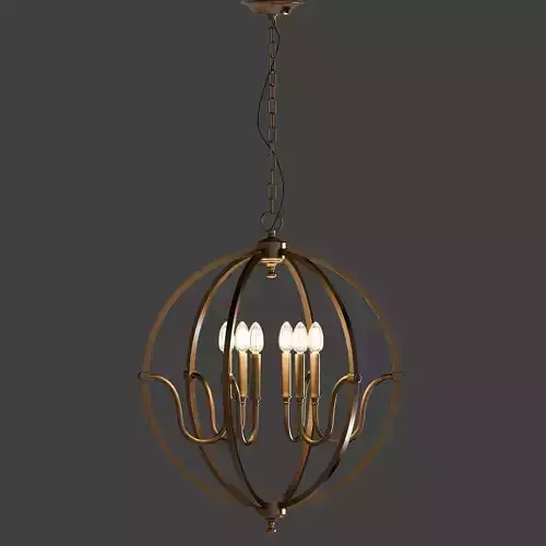 Stanton 6 Light Matte Gold Chandelier