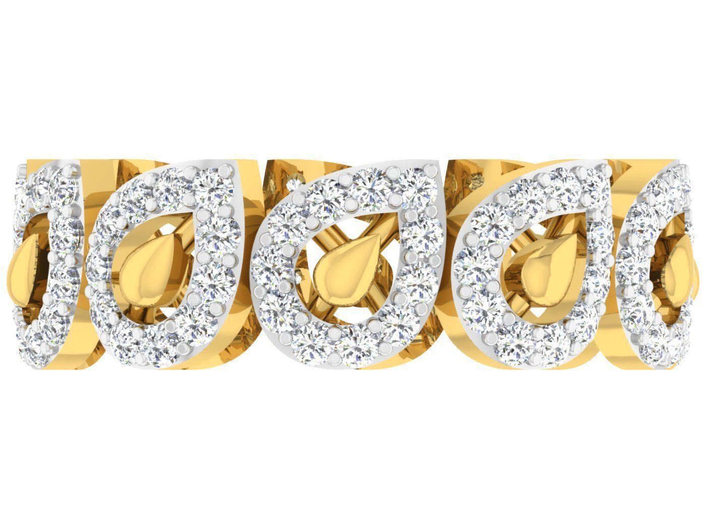  Women Band Ring 3dm stl render detail model view 3D print model_4