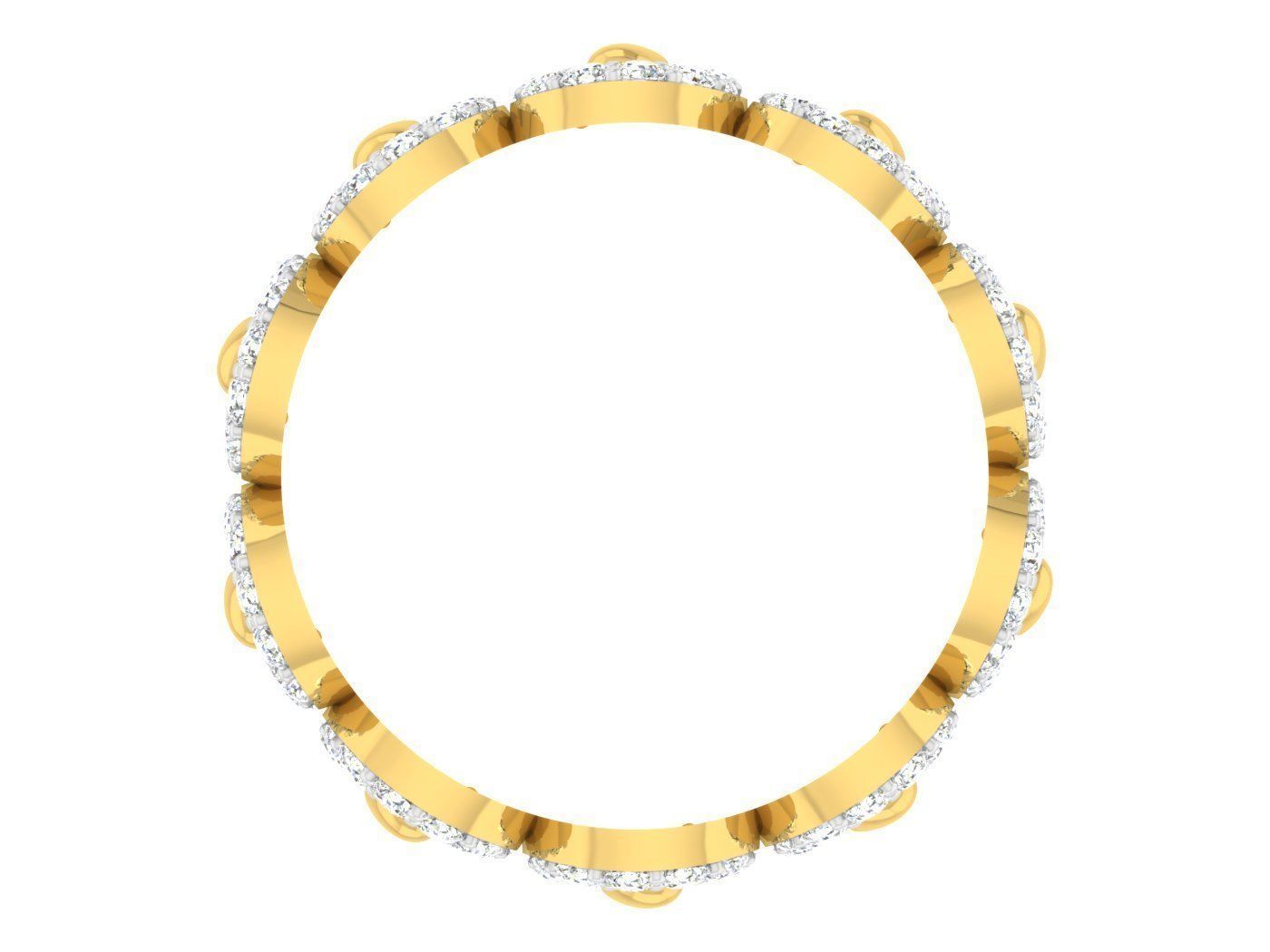  Women Band Ring 3dm stl render detail model view 3D print model_2