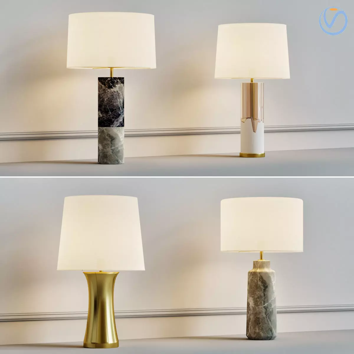 Table lamp 2 3D model_0