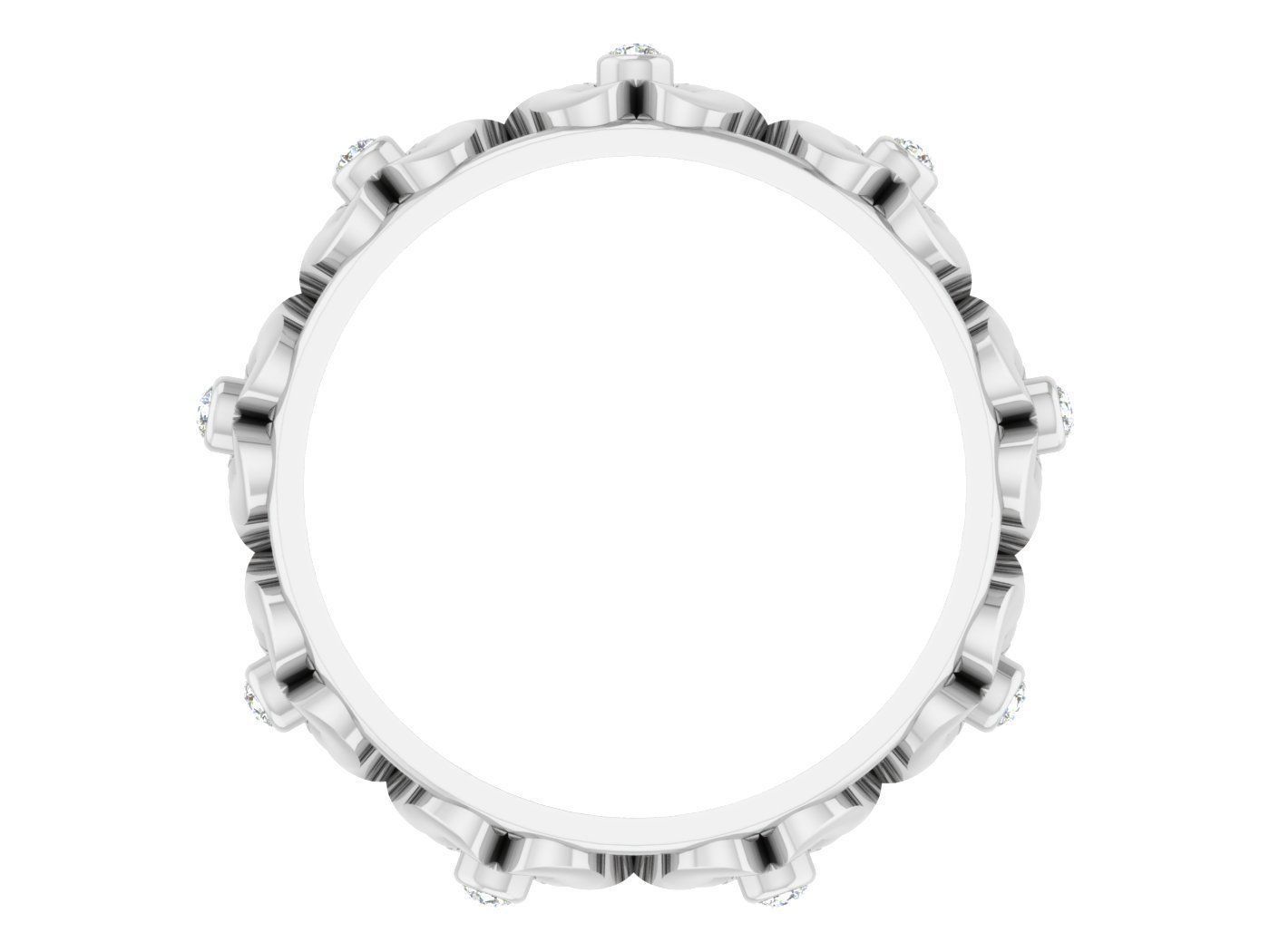 Women Band Ring 3dm stl render detail model view 3D print model_1