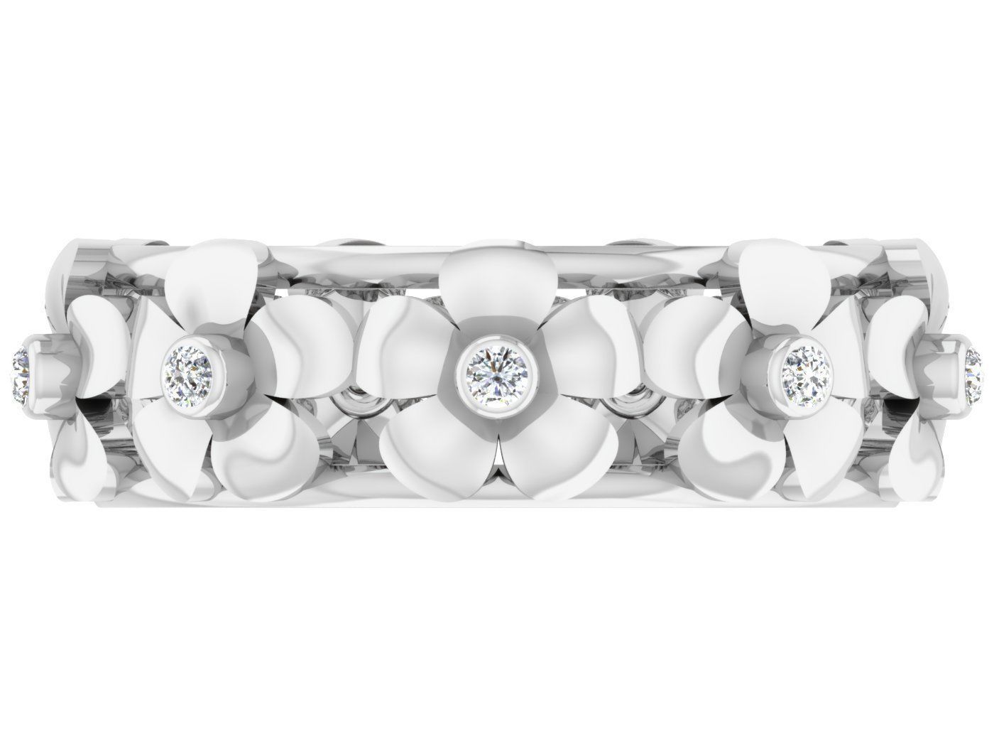 Women Band Ring 3dm stl render detail model view 3D print model_3