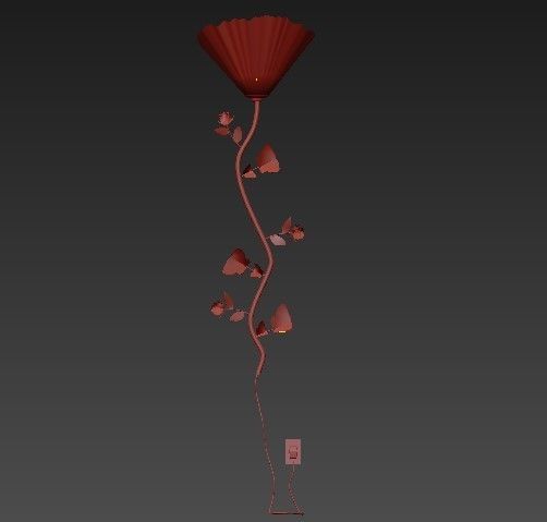 Tiffany Style Stained Glass Butterfly Spree Wall Lamp 3D model_1