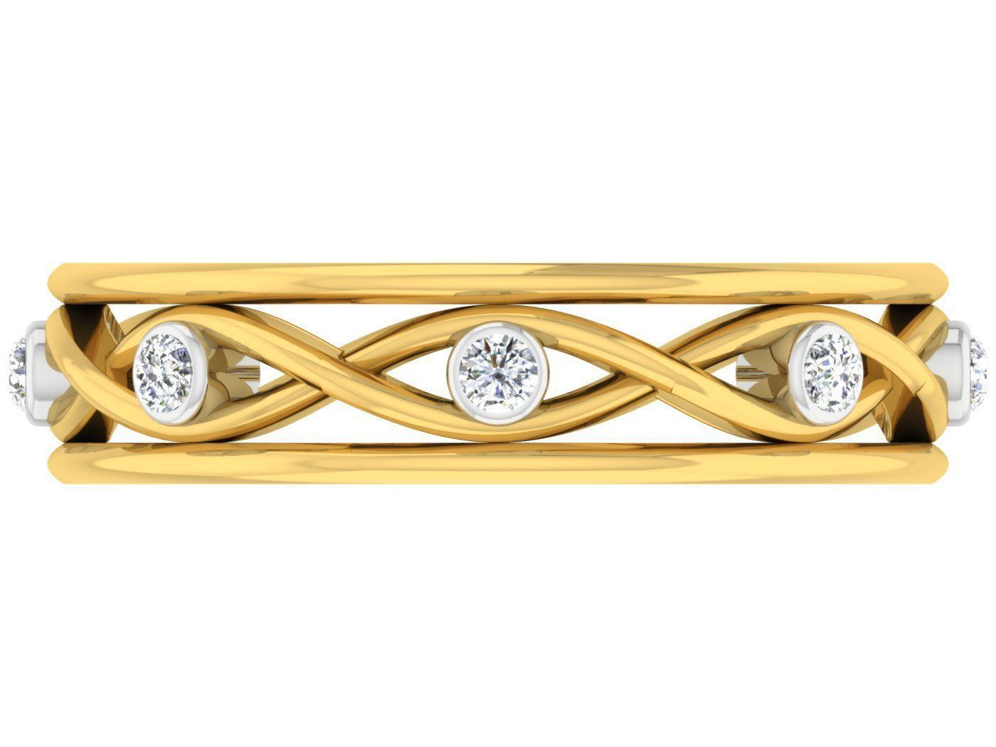  Women Band Ring 3dm stl render detail model view 3D print model_3