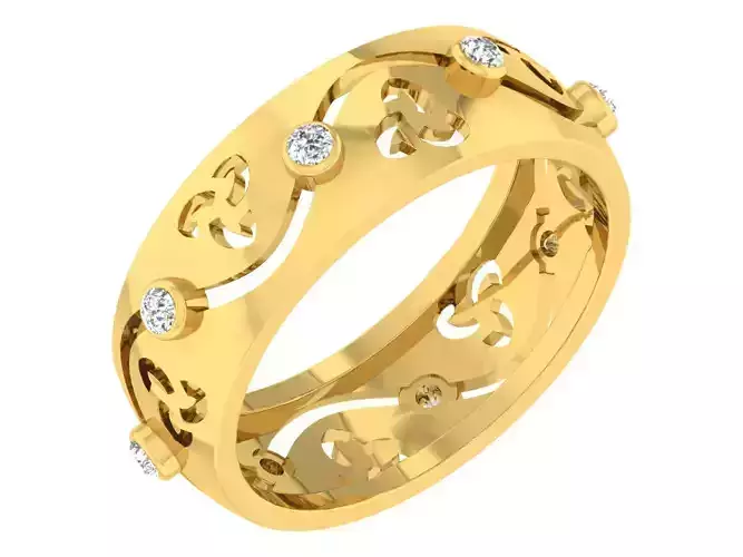  Women Band Ring 3dm stl render detail model view