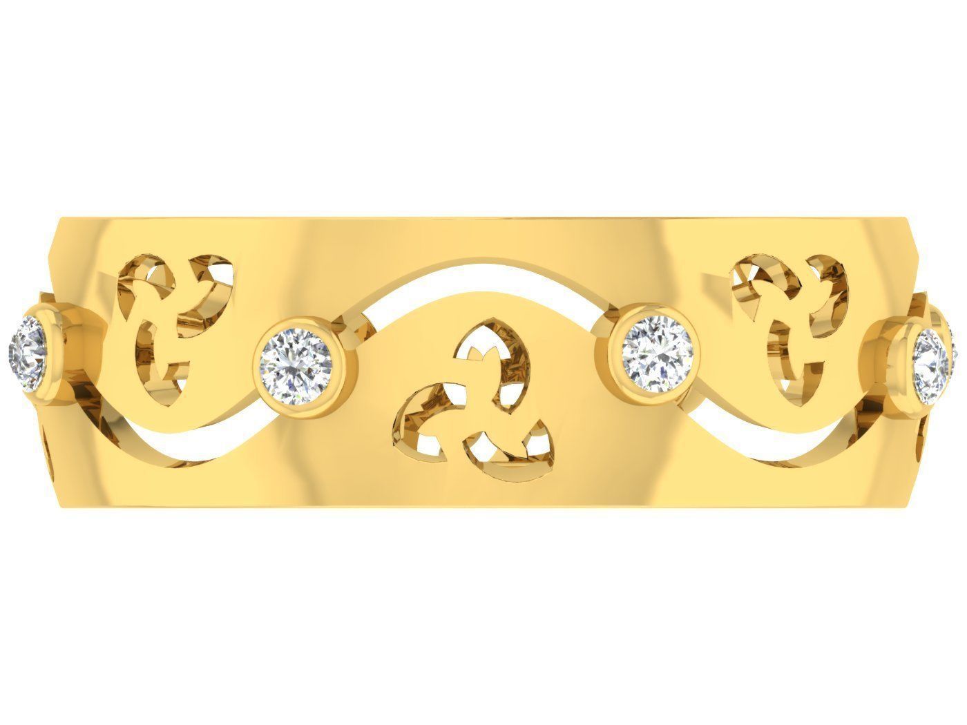  Women Band Ring 3dm stl render detail model view 3D print model_3