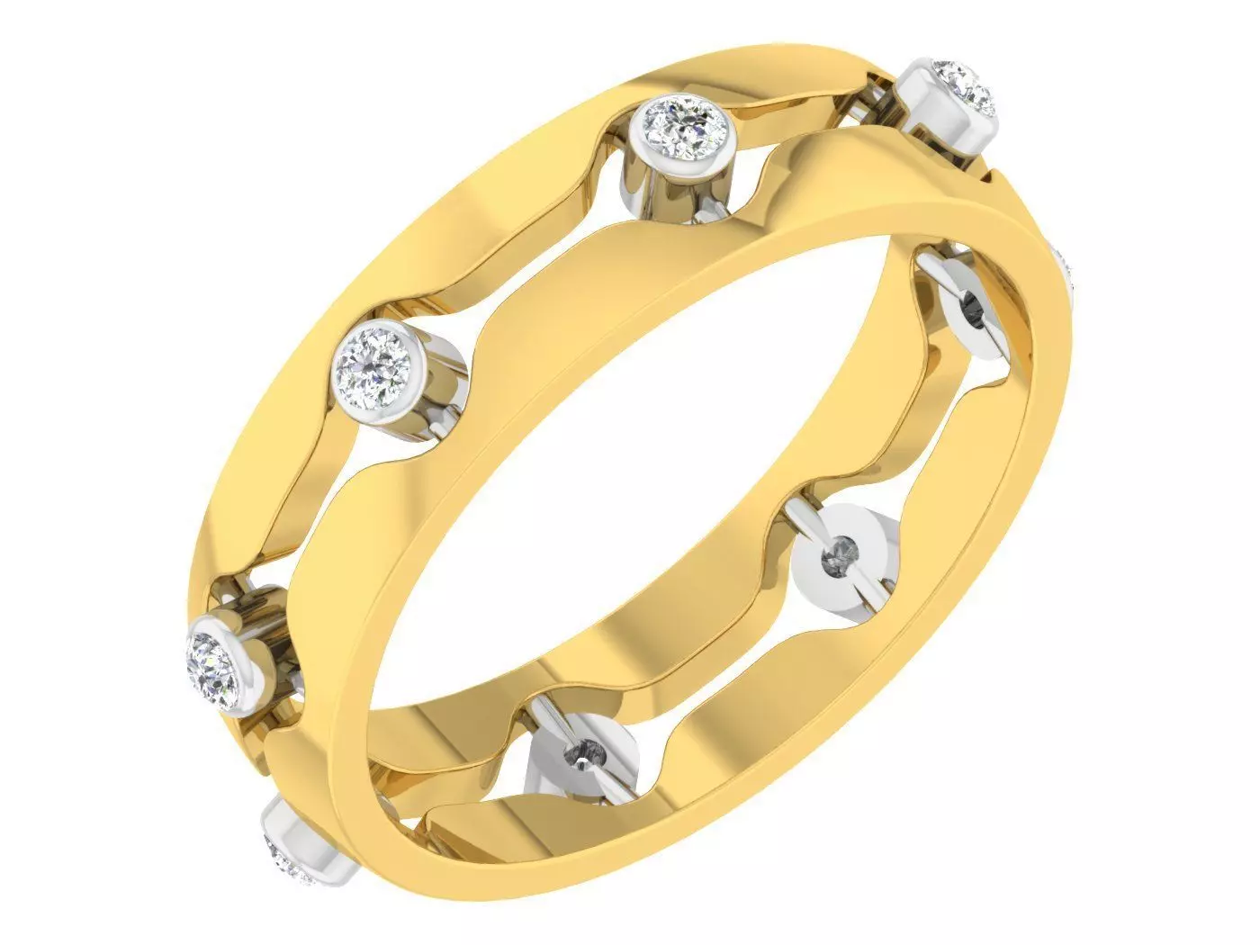 Women Band Ring 3dm stl render detail model view 3D print model_0