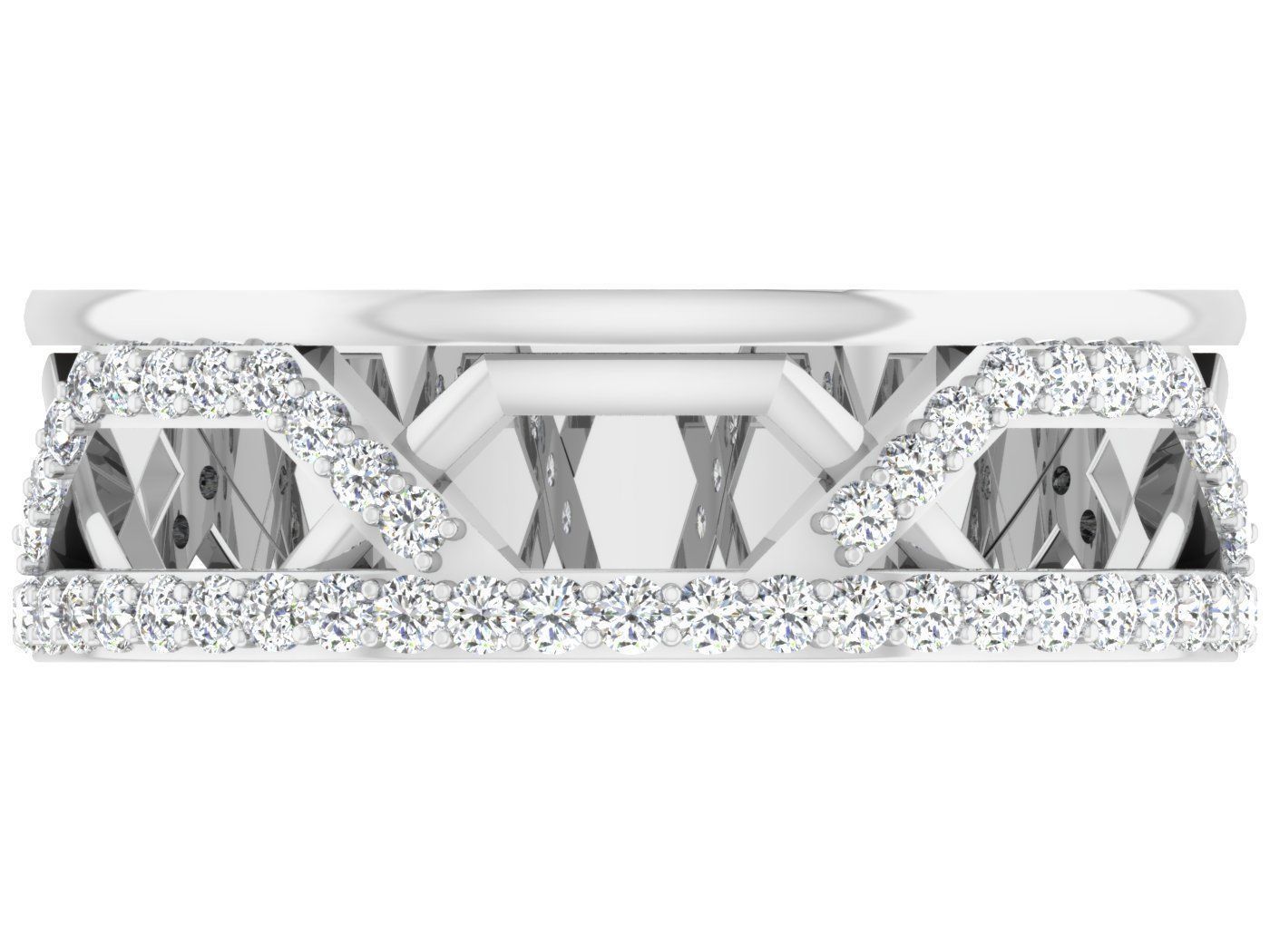  Women Band Ring 3dm stl render detail model view 3D print model_3