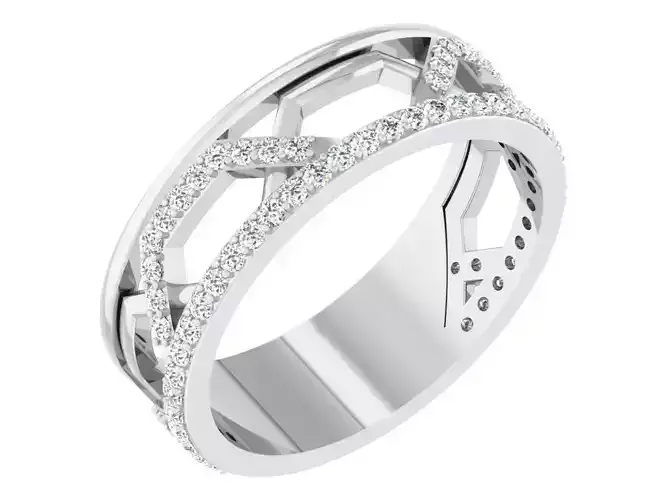  Women Band Ring 3dm stl render detail model view