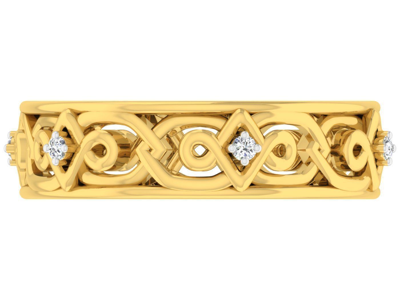 Women Band Ring 3dm stl render detail model view 3D print model_3