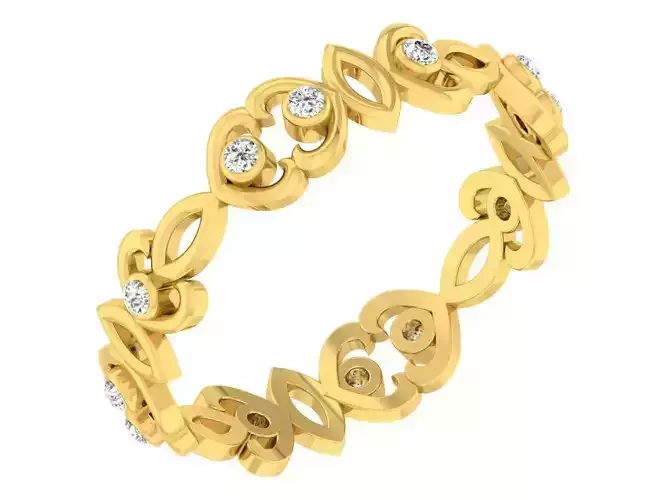  Women Band Ring 3dm stl render detail model view