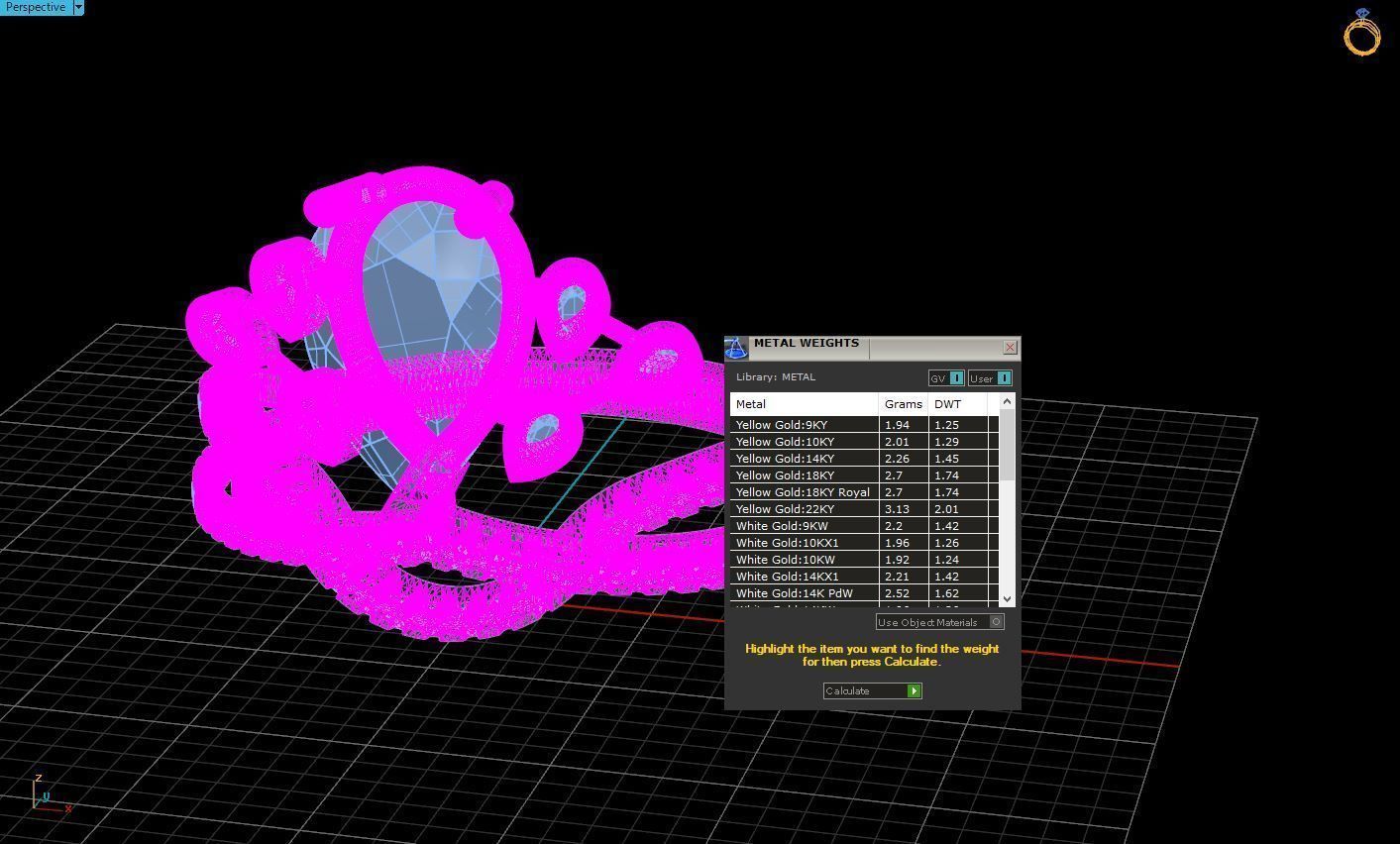 Drop gem ring 3D print model_1