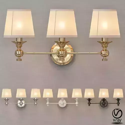 Lugarno Triple Sconce Restoration Hardware 3D model