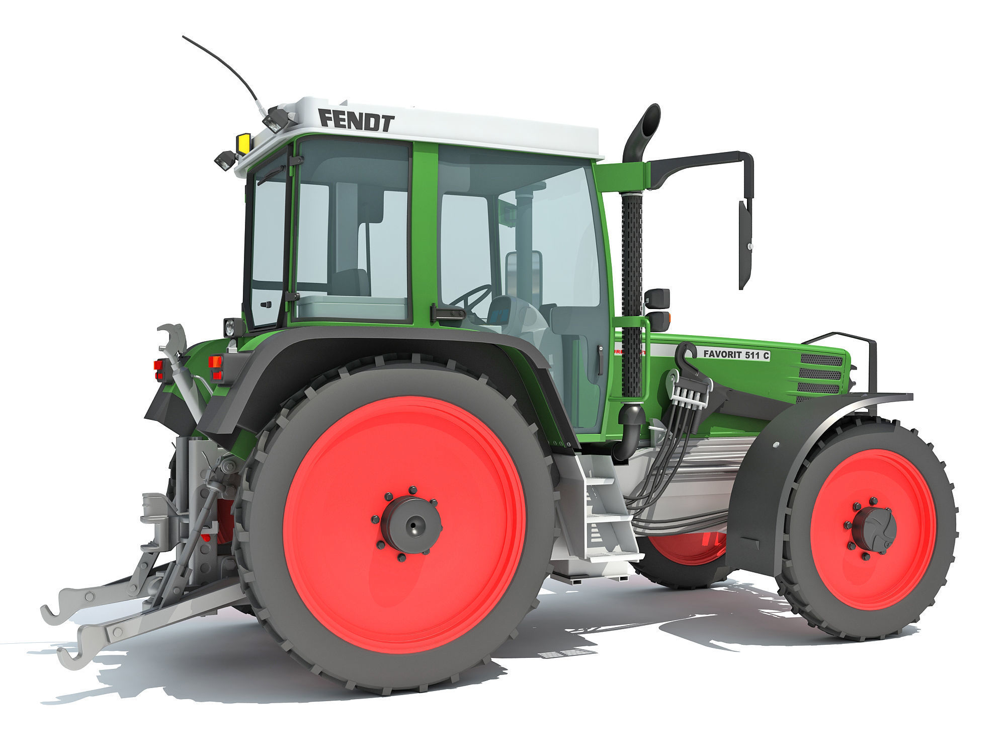 Fendt Farm Tractor 3D model_8