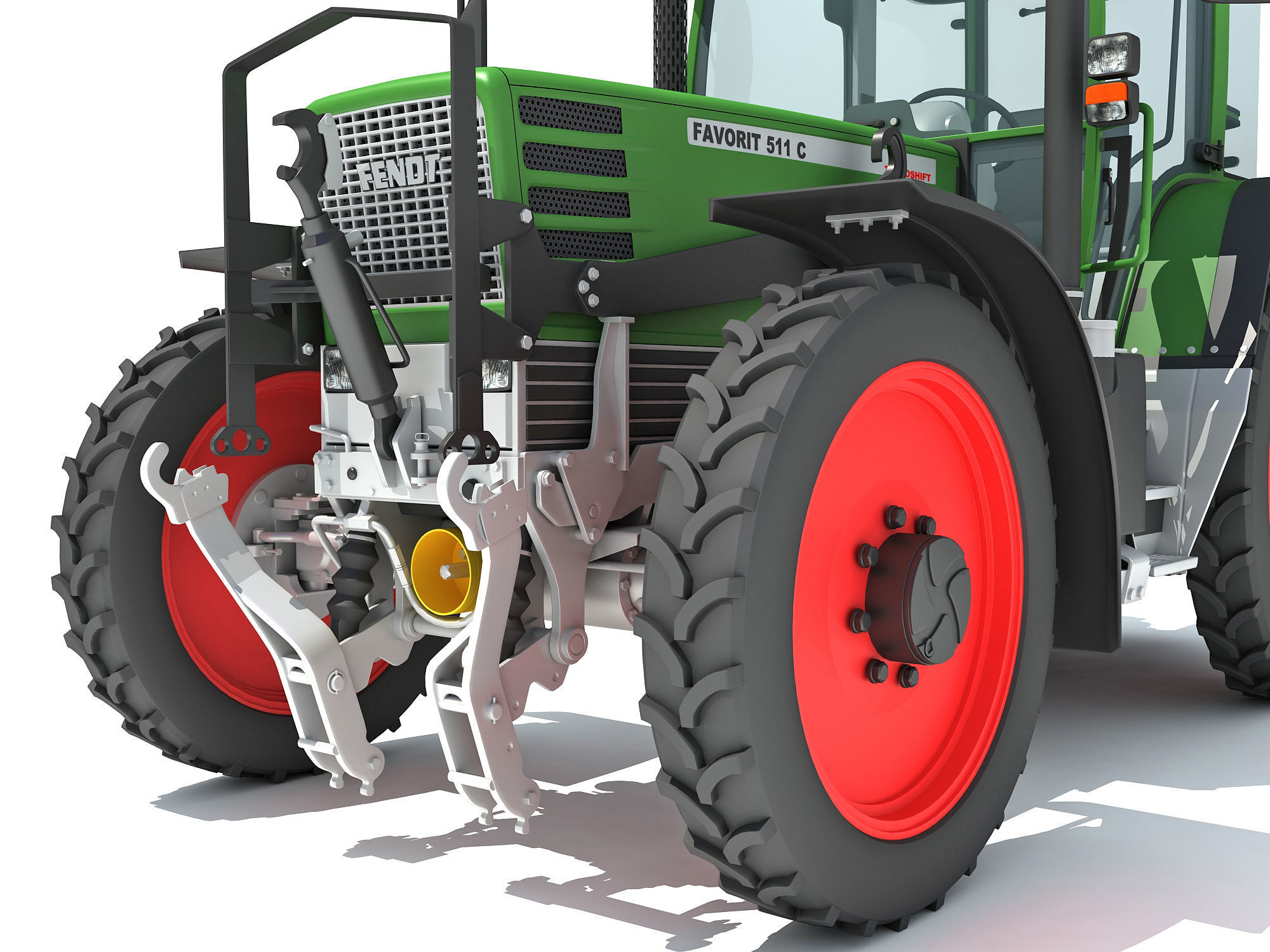 Fendt Farm Tractor 3D model_16