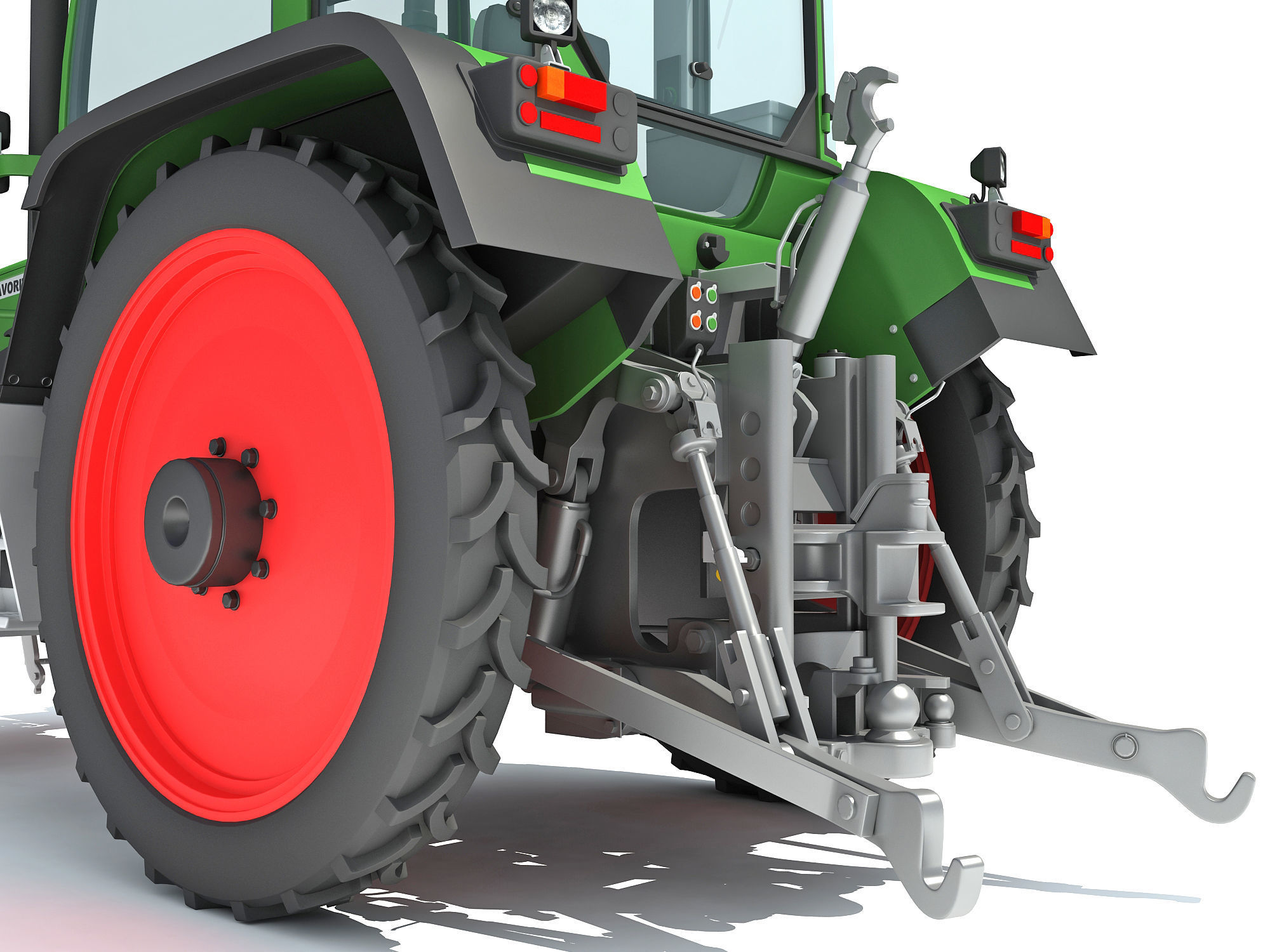 Fendt Farm Tractor 3D model_15