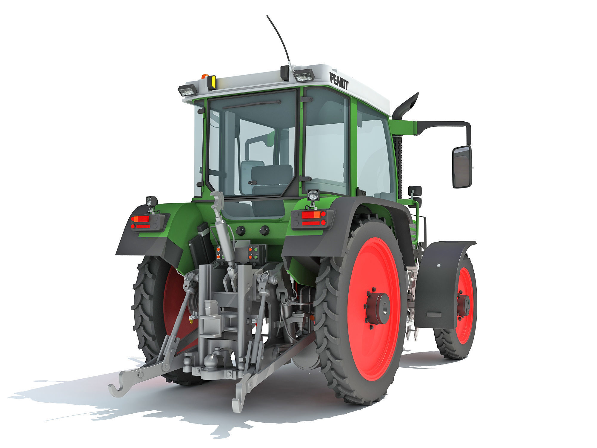 Fendt Farm Tractor 3D model_7