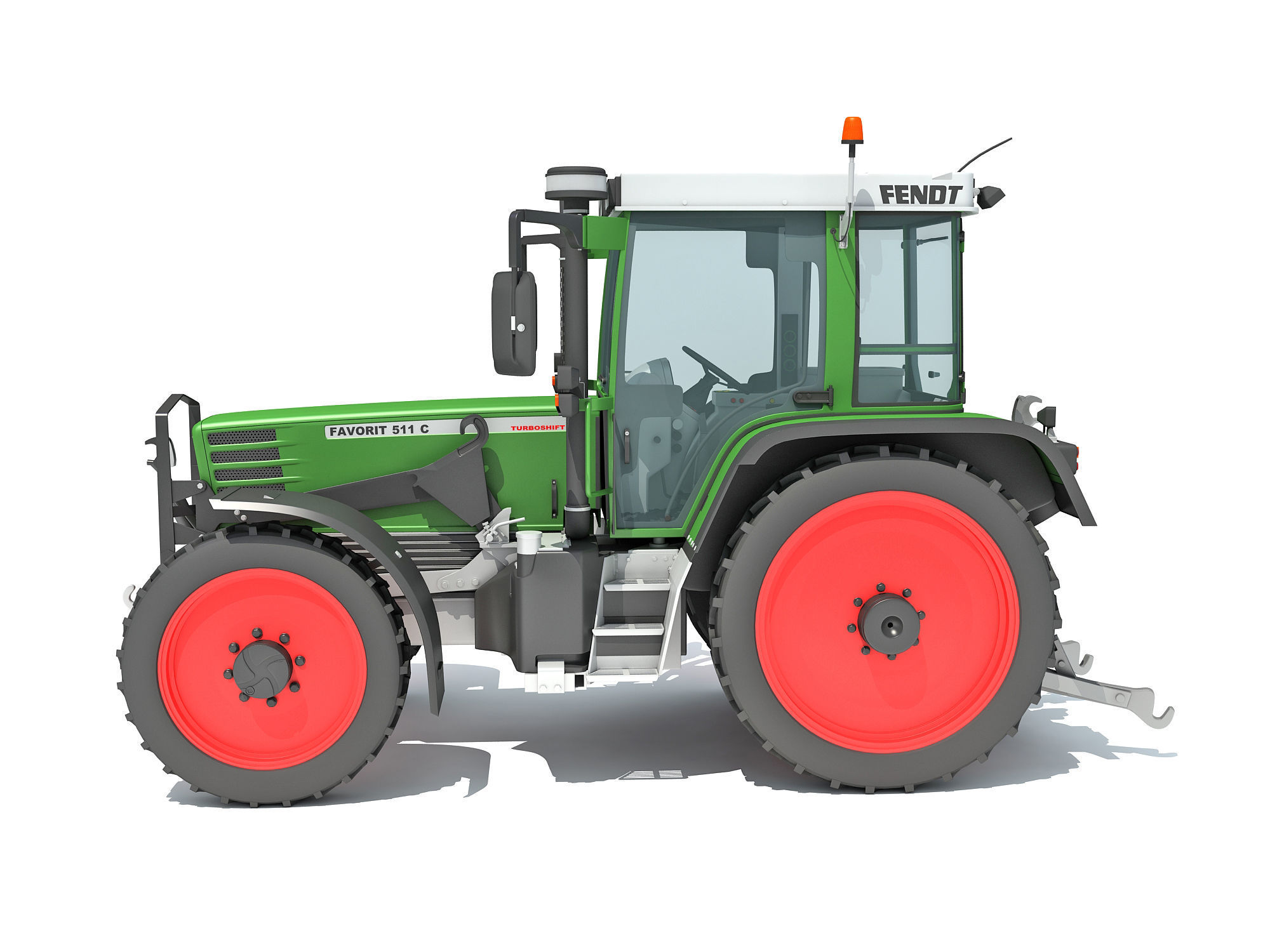 Fendt Farm Tractor 3D model_2