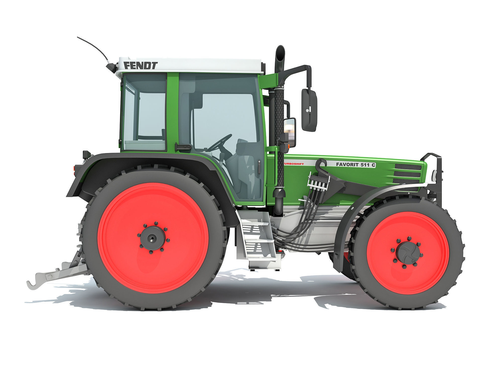 Fendt Farm Tractor 3D model_9