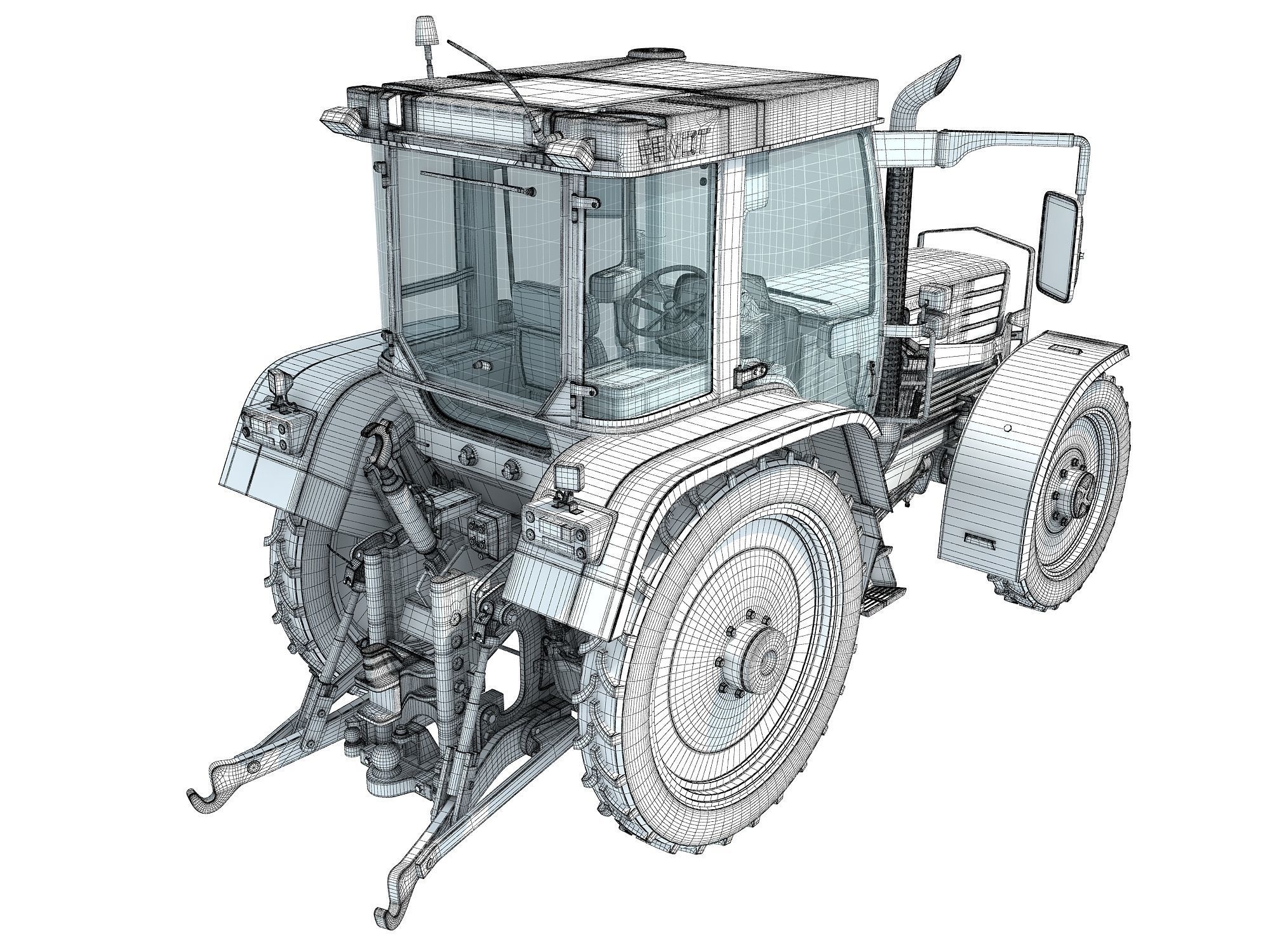 Fendt Farm Tractor 3D model_20