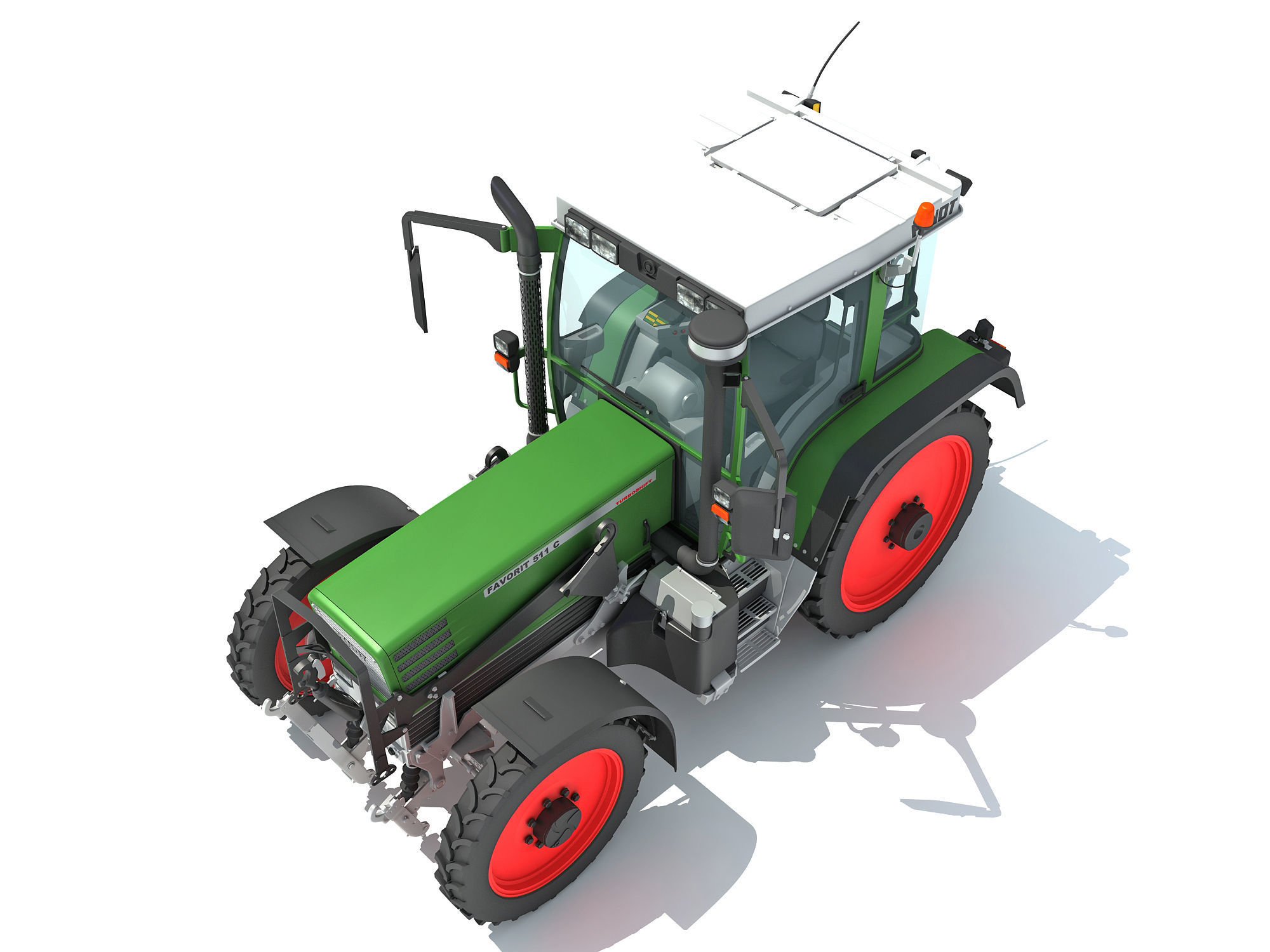 Fendt Farm Tractor 3D model_13