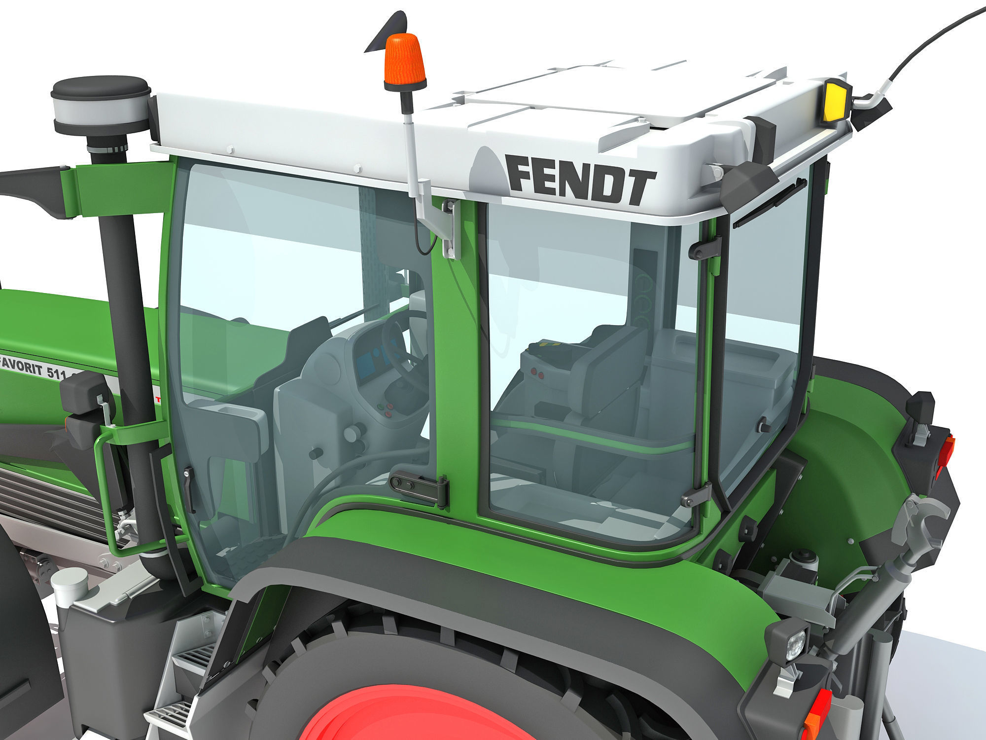 Fendt Farm Tractor 3D model_14