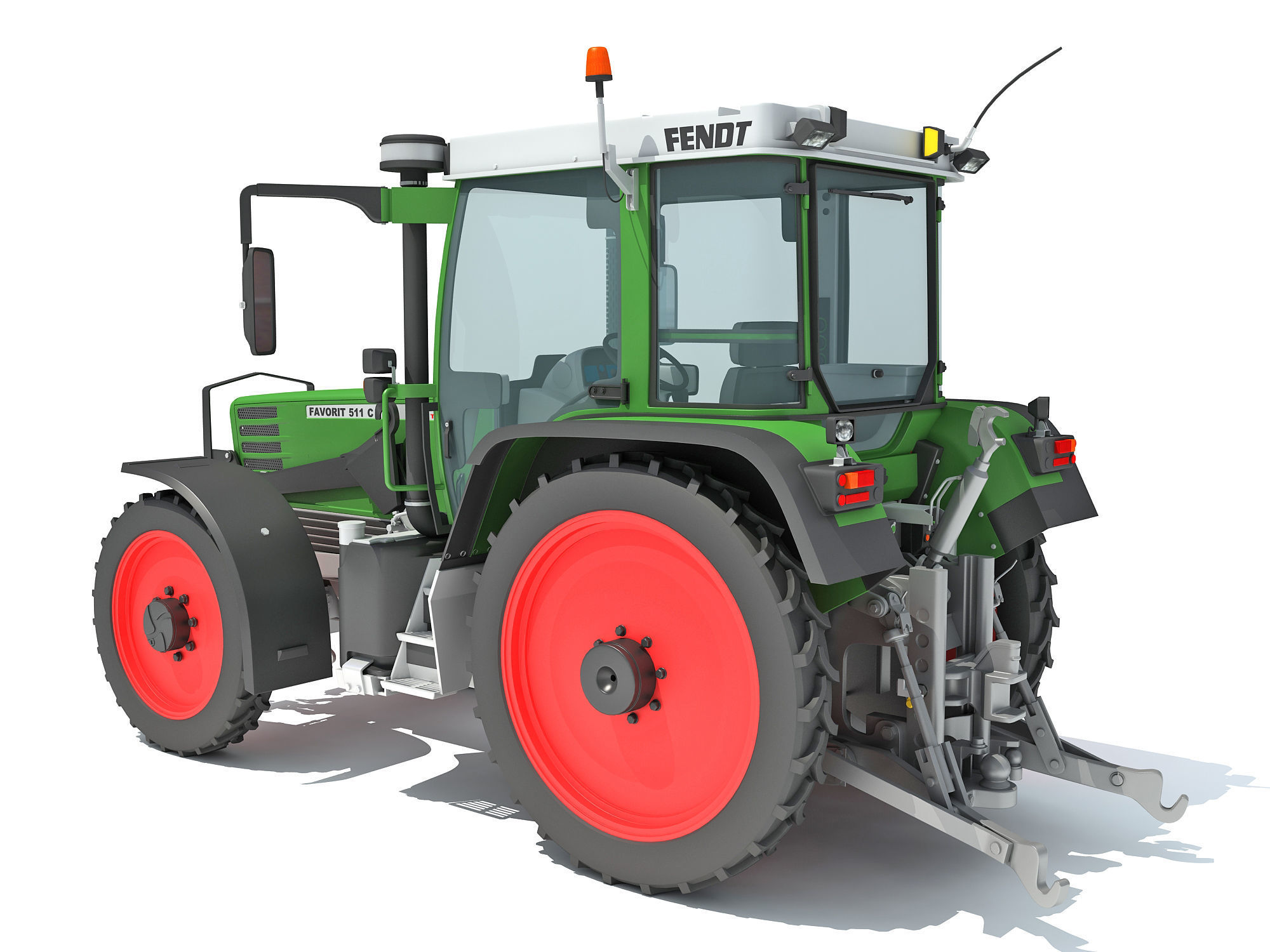 Fendt Farm Tractor 3D model_3