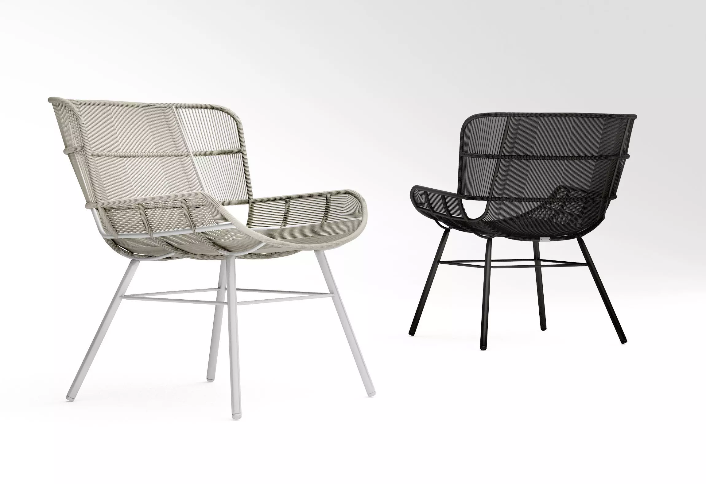 Coco Republic Amalfi outdoor lounge chair 3D model