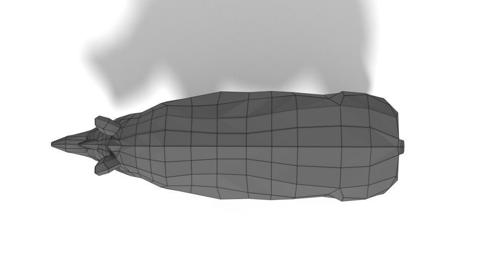 Low Poly Cartoon Rhinoceros Low-poly 3D model_15