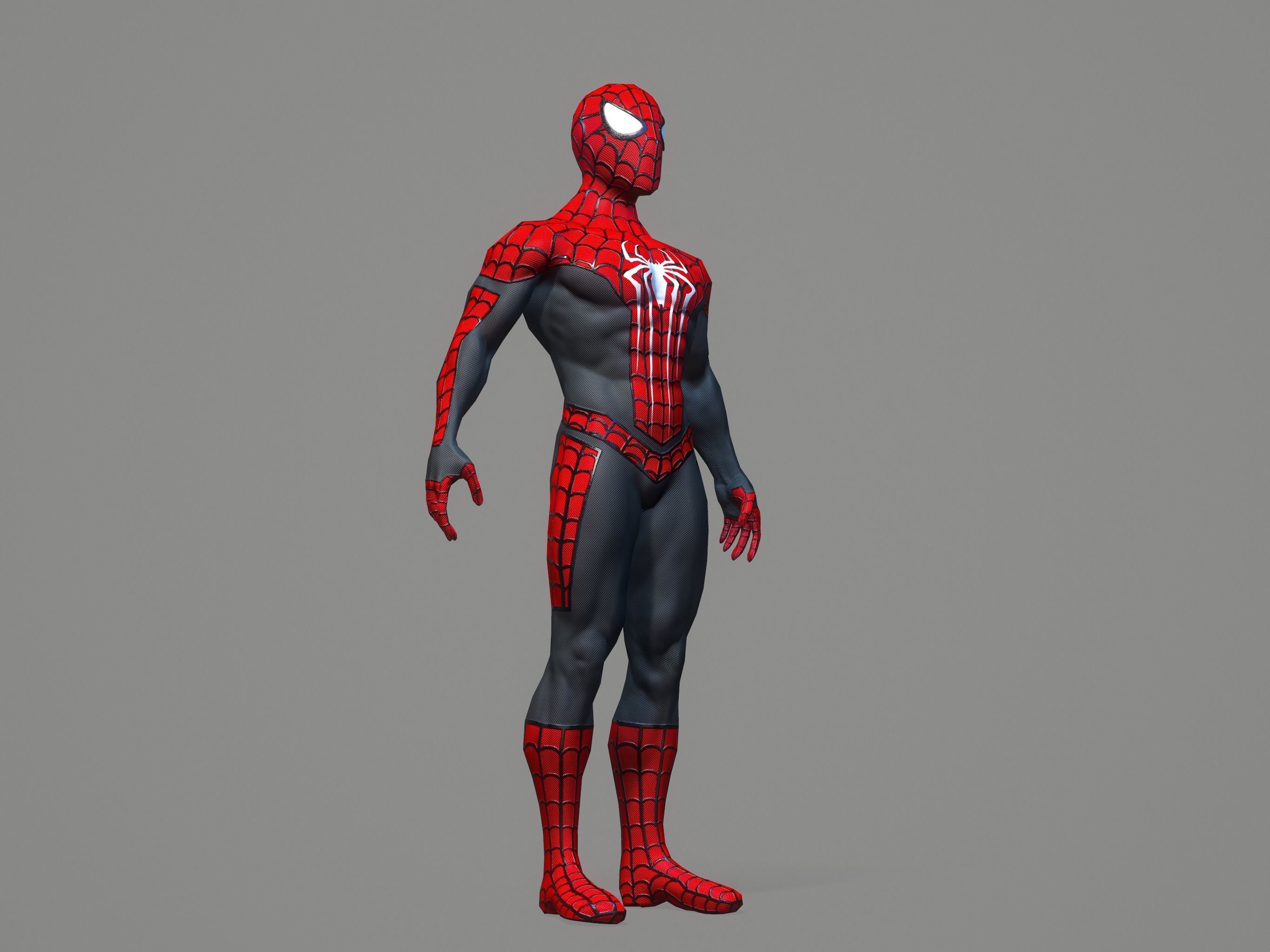 Spiderman spider man Low-poly 3D model_31