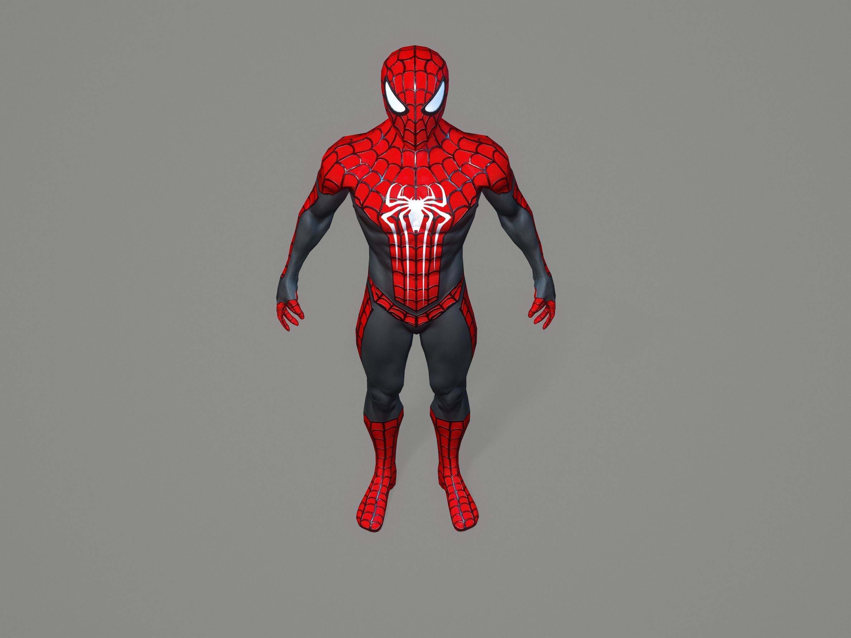 Spiderman spider man Low-poly 3D model_15