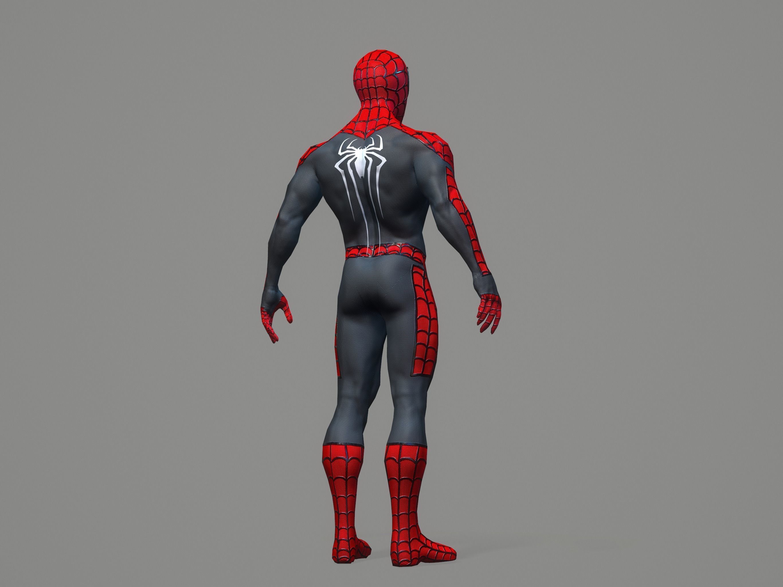 Spiderman spider man Low-poly 3D model_37