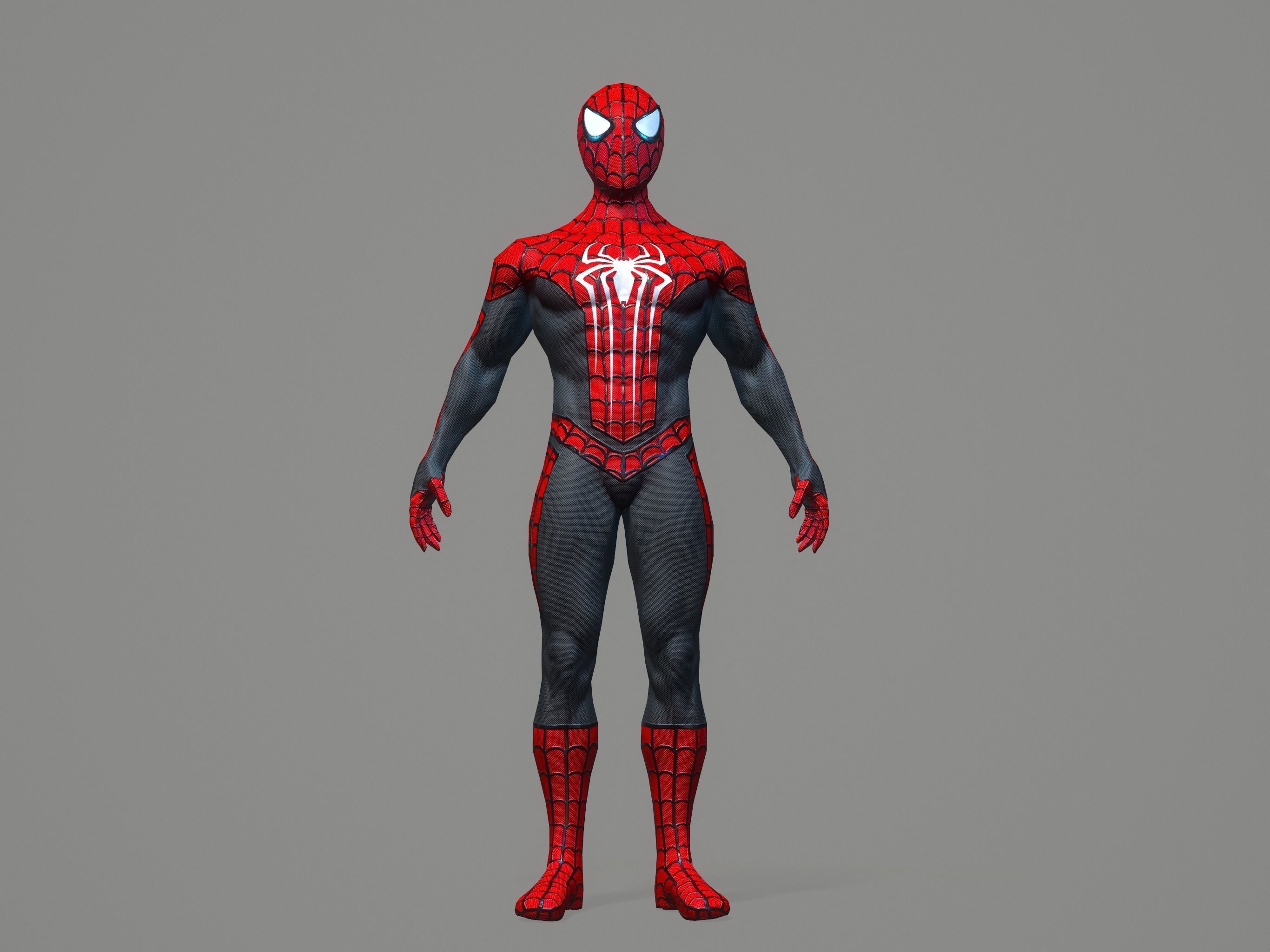 Spiderman spider man Low-poly 3D model_43
