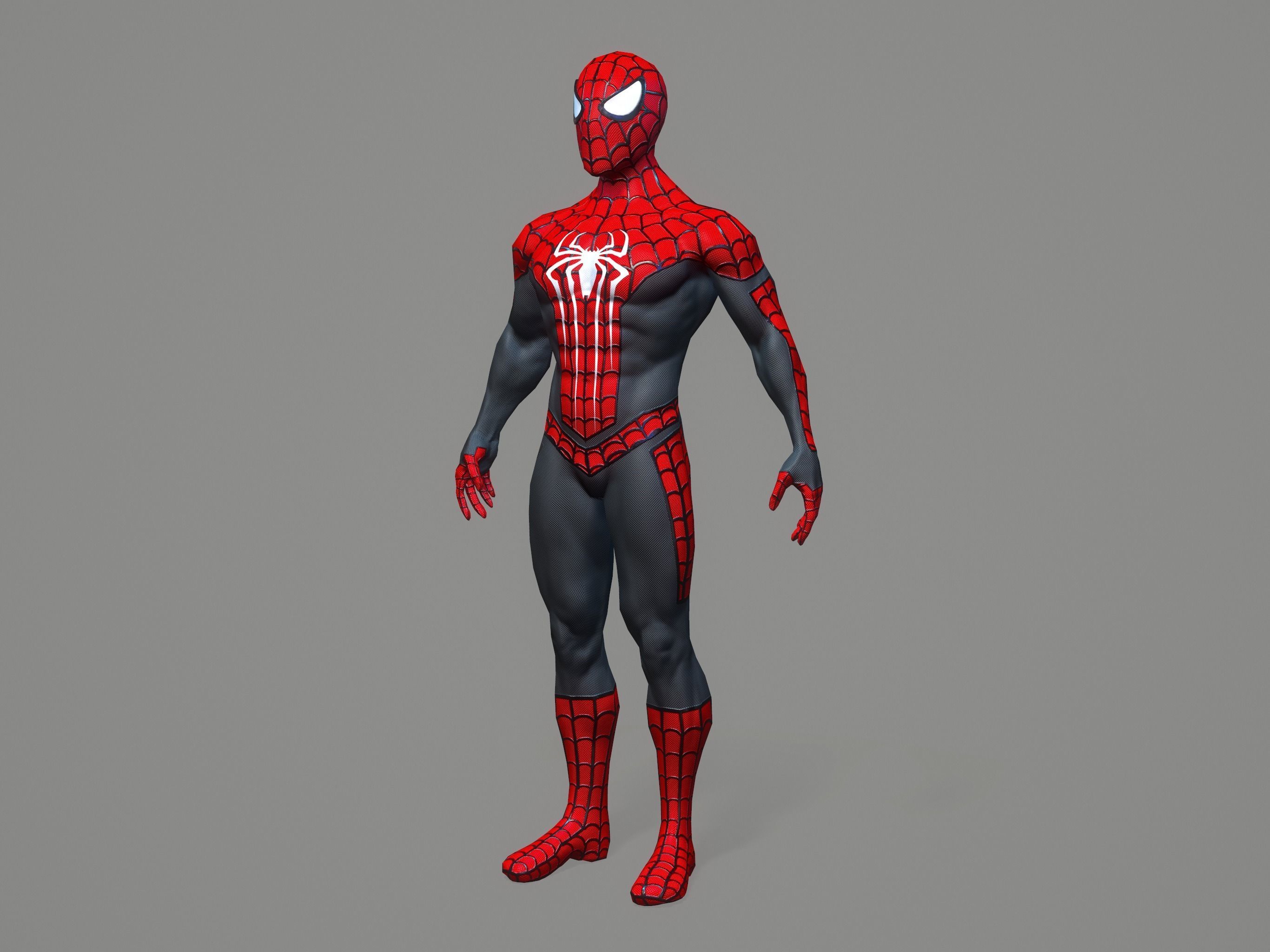 Spiderman spider man Low-poly 3D model_14