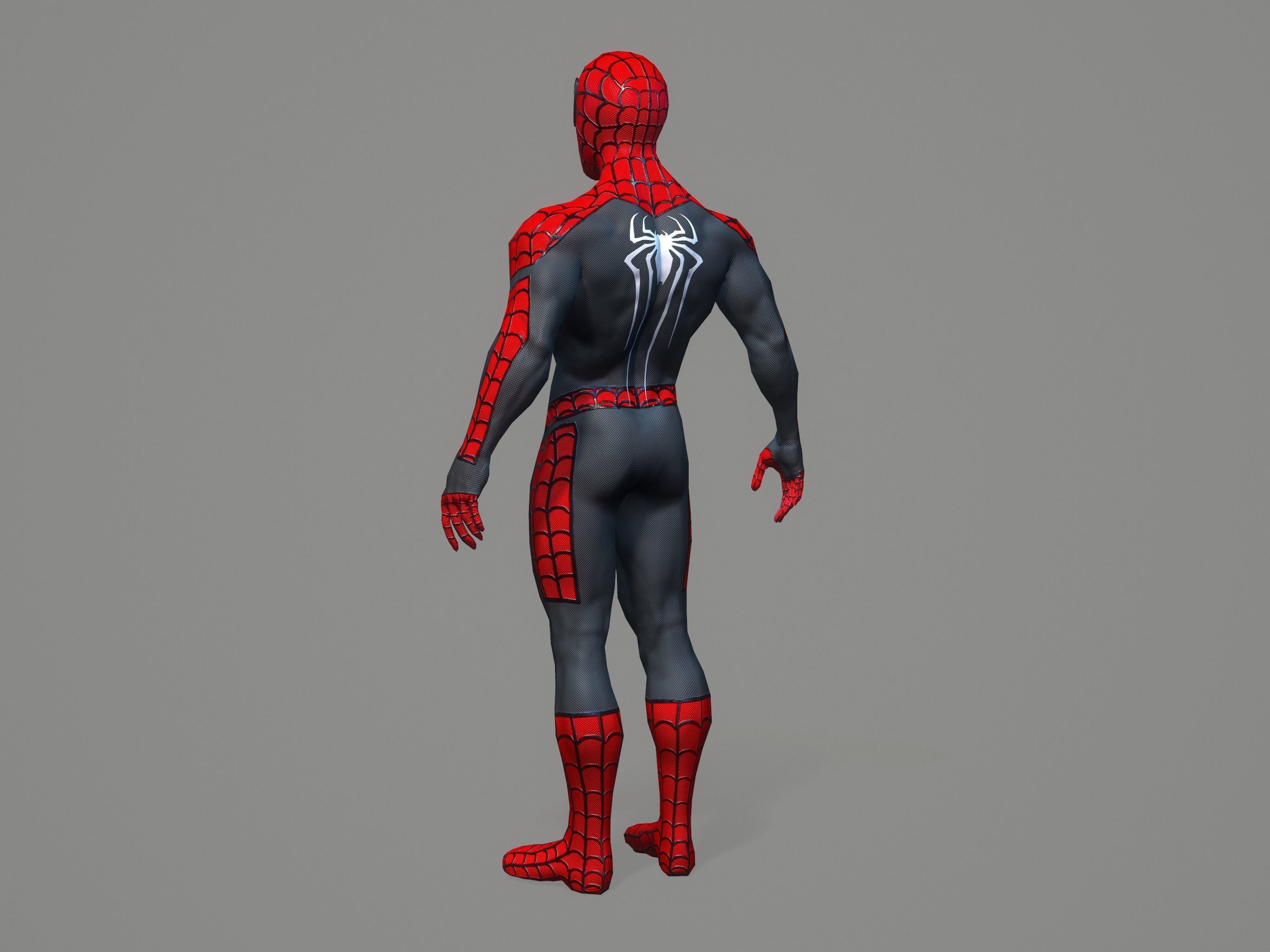 Spiderman spider man Low-poly 3D model_10