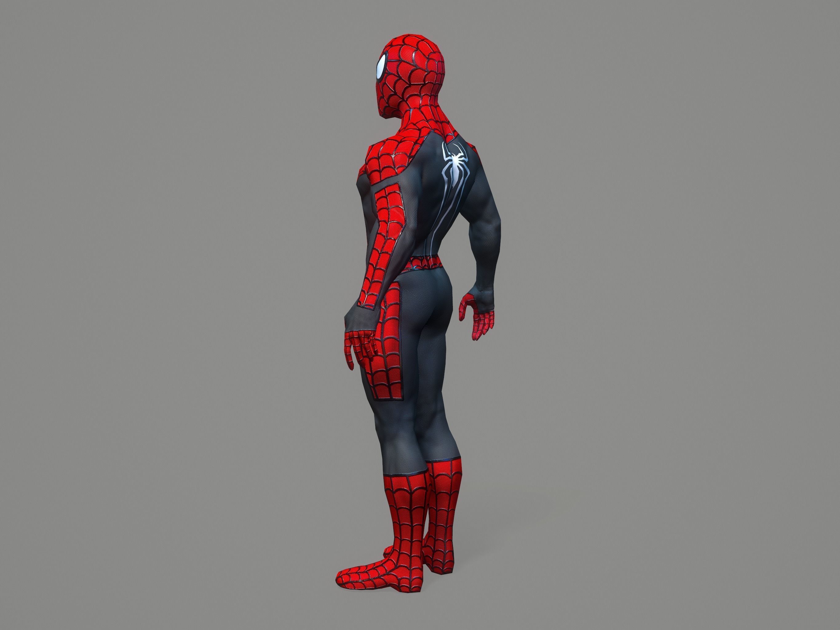Spiderman spider man Low-poly 3D model_11