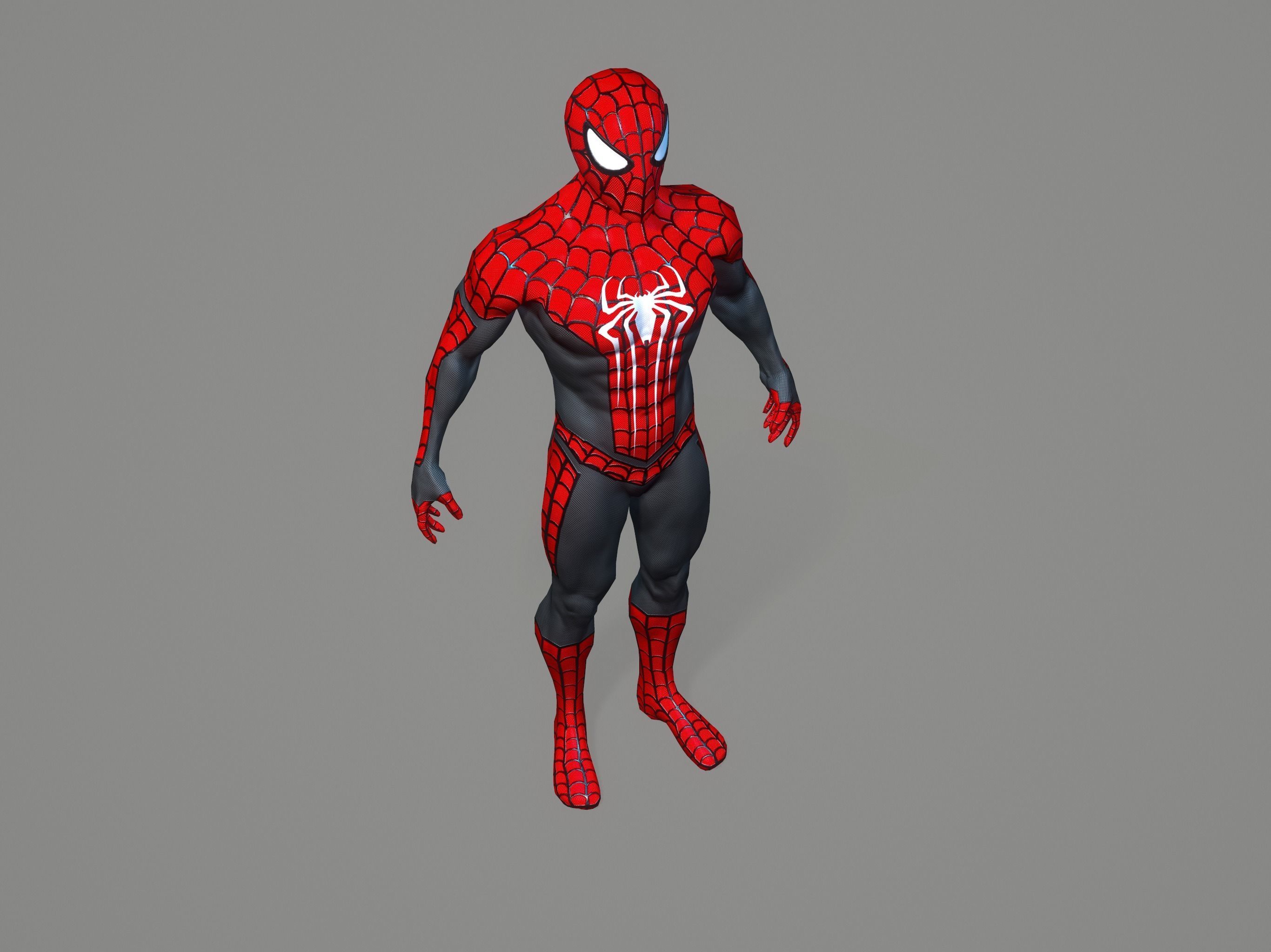 Spiderman spider man Low-poly 3D model_16