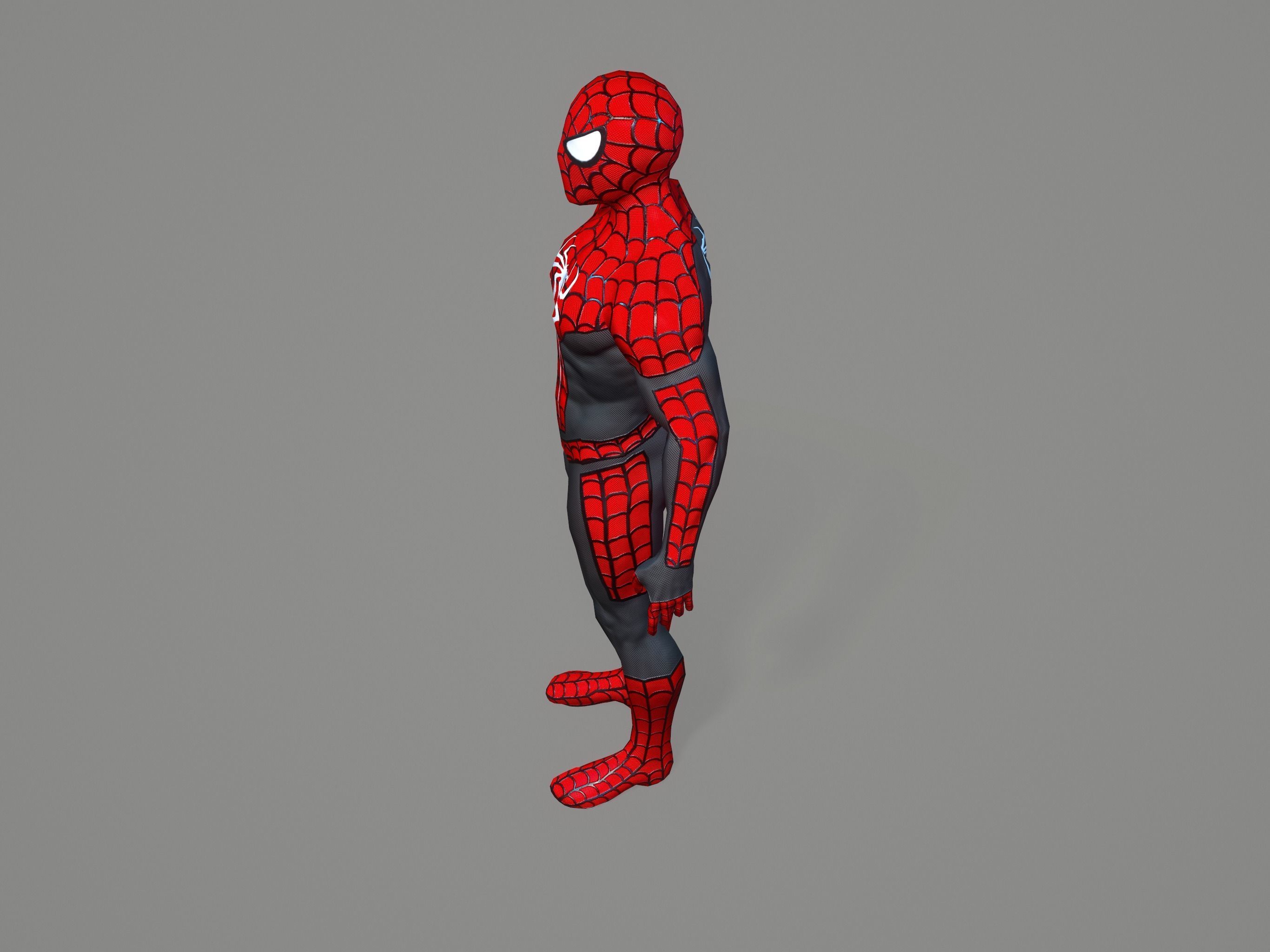 Spiderman spider man Low-poly 3D model_26